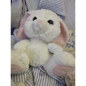 Aurora World Lopsie Wopsie White and Pink Bunny Rabbit Plushie big feet